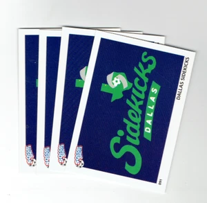 (4) DALLAS SIDEKICKS 1991 Soccer Shots TEAM CARD Lot #91 - Picture 1 of 2