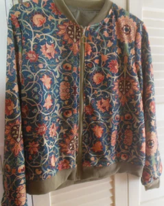 Chaqueta con cremallera floral multicolor para mujer talla XL - manga larga - Imagen 1 de 2