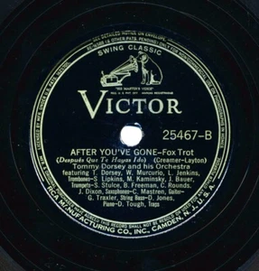 TOMMY DORSEY - Victor 25467 - After You’ve Gone / BENNY GOODMAN - Bugle Call Rag - Imagen 1 de 1