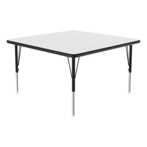 Correll 42" Square Wood Markerboard-Dry Erase - Activity Tables in Black/White - Picture 1 of 8