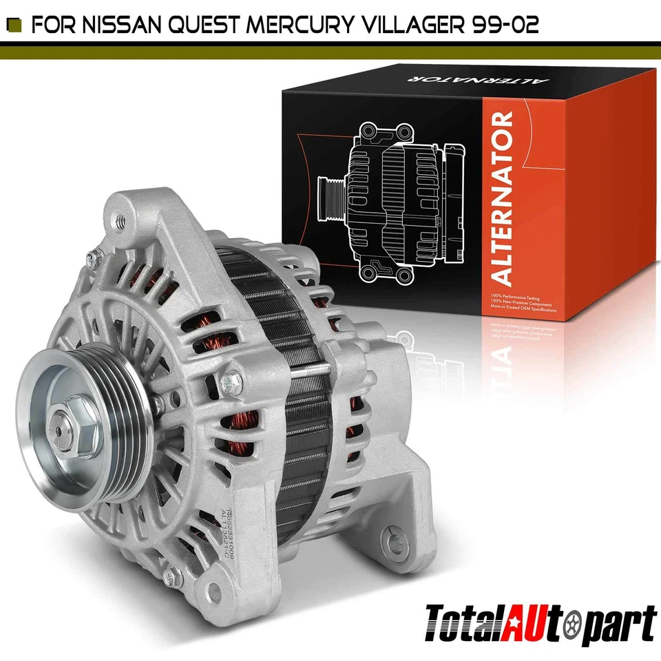 Alternador para Nissan Quest 1999 2000 2001 2002 V6 3.3L125A CW polea de 5 ranuras Foto 1 de 4
