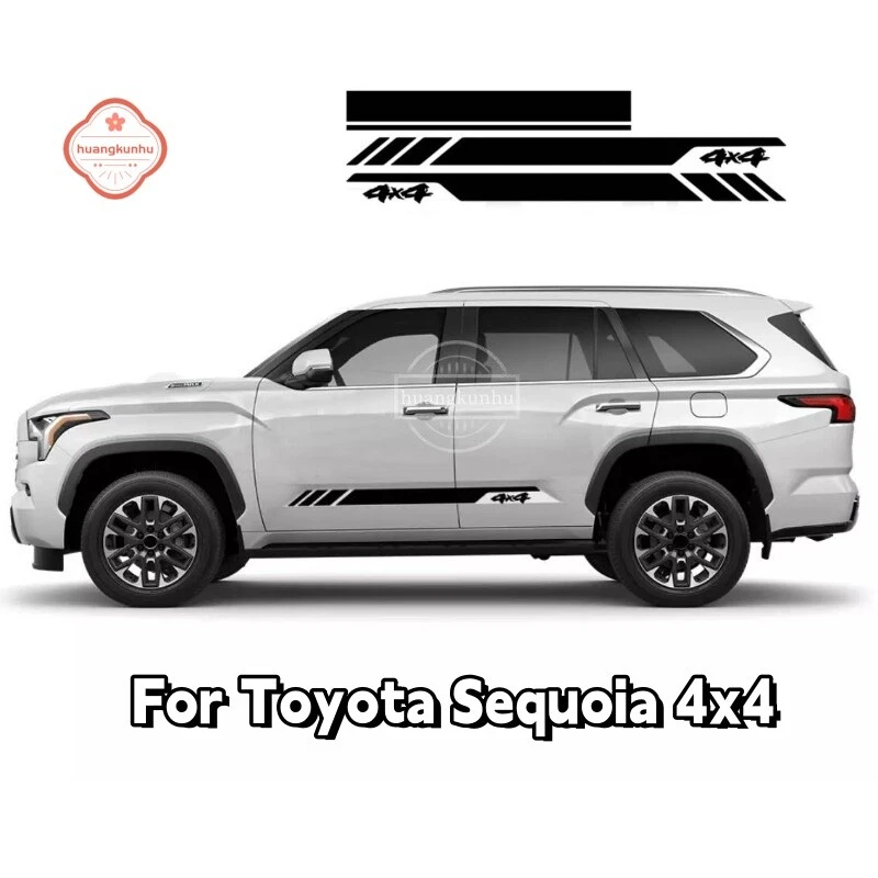 Kit de calcomanías 2 piezas rojas para puertas laterales de vinilo para Toyota Sequoia 4x4 Racing Off Car Foto 1 de 4