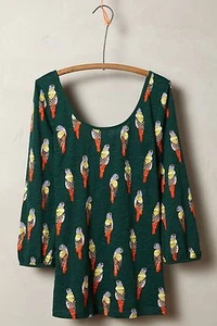 S Anthropologie Bird "Forest Fete Tunic" Top SOLD OUT - Picture 1 of 2
