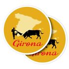 2x Vinyl Aufkleber Girona Bull Matador Spanien #60353