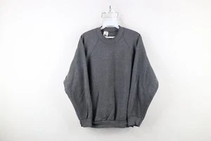 Vintage 80s 90s Streetwear Mens Large Distressed Blank Crewneck Sweatshirt USA - Picture 1 of 15