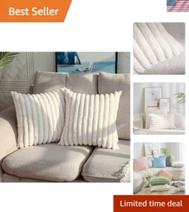 16x16 Inch Plush Decorative Pillow Covers - Fade Resistant & Zipper Closure - Picture 1 of 8