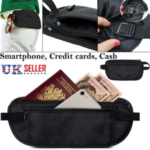 Money Wallet Bum Bag Waist Belt Travel Security Fanny Pack Pouch Festival Sports - Picture 1 of 6