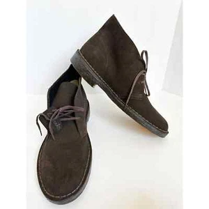 CLARKS mens original desert boots chocolate brown suede Size 10 - Picture 1 of 8