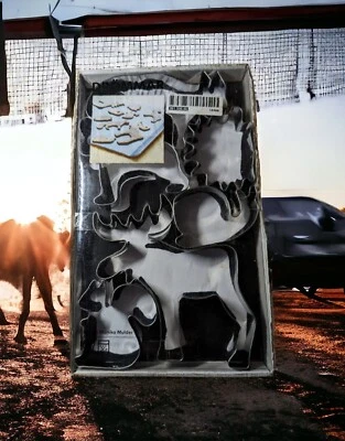 IKEA Drommar Metal Cookie Cutters Set Of 6 Wildlife Woodland Animals NEW Sealed - image 1 of 4