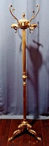 Wunderschönes Vintage Messing Mantelgestell Halle Baum - Löwenkopf Krallenfüße - Made in Italy - Bild 1 von 11