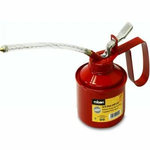 Rolson 3/4 Pint Metal Oil Can including Spout Dynamic Red Retro American Style - Imagen 1 de 1