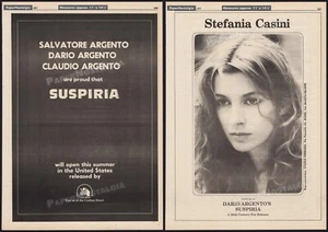 SUSPIRIA - Anuncio comercial original 1977 / póster _ Darío Argento _ Stefania Casini - Imagen 1 de 3