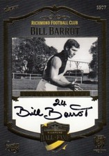 Richmond Hall Of Fame&Immortals Card Album Set Signature Card SS7 Bill Barrot