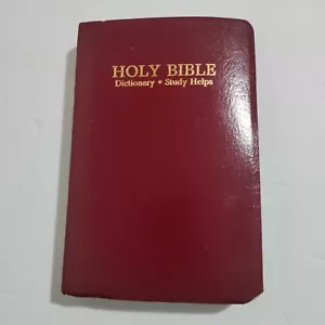 HEILIGE BIBEL KJV Roter Buchstabe 1989 Wörterbuch Studium hilft der Weltveröffentlichung #220DNBG - Bild 1 von 16