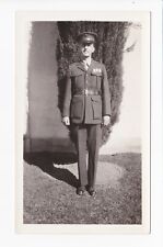 Vintage 4.5"x2.75" Photo Of U.S. Army Serviceman Posing In Uniform c1934