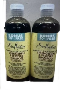 Champú fortalecedor y restaurador de aceite de ricino negro jamaicano Shea Moisture - paquete de 2 - Imagen 1 de 2