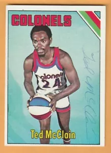 Ted McClain Kentucky Colonels AUTO Signed 1975-76 Topps Tennessee State - Bild 1 von 2