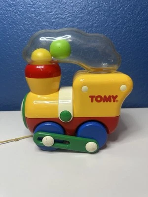 Tomy  Balls Train 1990 Pop up Push Pull Toy Works great Vintage - Image 1 of 4