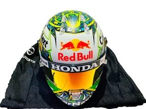 Max Verstappen Schuberth 1/2 Helmet Red Bull Honda 2021 Brazilian GP Ver w/box - Picture 1 of 20