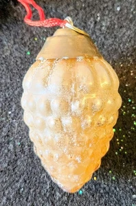 Vintage! Kugal? Silver Mercury Glass Christmas Ornament Grapes Heavy Germany - Picture 1 of 3