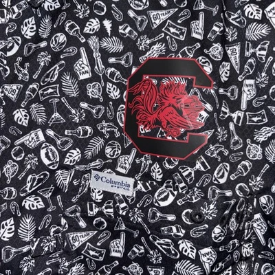 Columbia PFG USC Carolina Gamecocks Tailgate Shirt Black/white -Left Chest Logo - Image 1 of 4