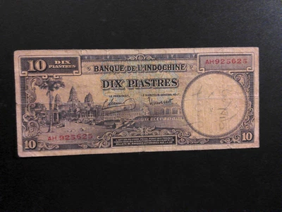 Vietnam-Indochina 10 Piastras 1947 Foto 1 de 2