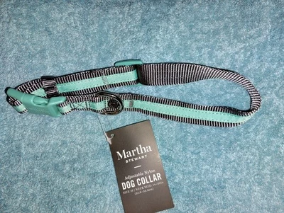 "Collar ajustable de nailon para perro Martha Stewart talla 16 se adapta al cuello 14""-20""" Foto 1 de 3