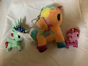 Tokidoki Unicorno Mini 4" Plush Keychain Collection Kaili Orange Unicorn +BONUS - Picture 1 of 2