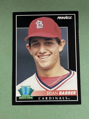Brian Barber Rookie 1992 Pinnacle St. Louis Cardinals #298    *404* - Image 1 of 2