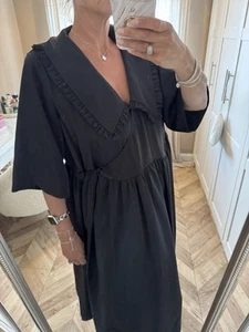 GANNI PETER PAN COLLAR SMOCK DRESS Size S/M Immaculate Condition - Picture 1 of 15