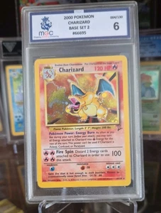 🔥 MGC NOT PSA 6 CHARIZARD HOLO RARE GRADED | BASE SET 2 4/130 🔥 - Picture 1 of 9