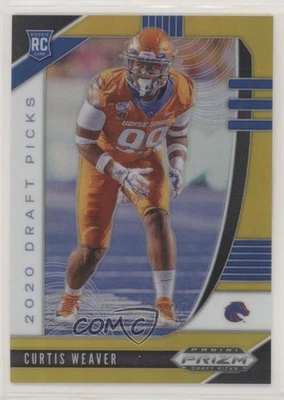 2020 Panini Prizm Draft Picks Rookies Gold /10 Curtis Weaver #166 Rookie RC - Image 1 of 2