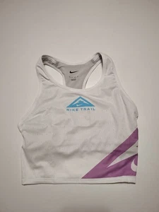 Nike Women's Xs Pro Elite Made In USA Running Trail Crop Top Bra DR5271-100 - Picture 1 of 15