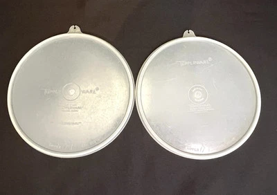 De colección Tupperware #229 Tupper Seal Tapa de Repuesto Grande Redonda Transparente Lote de 2 Foto 1 de 4