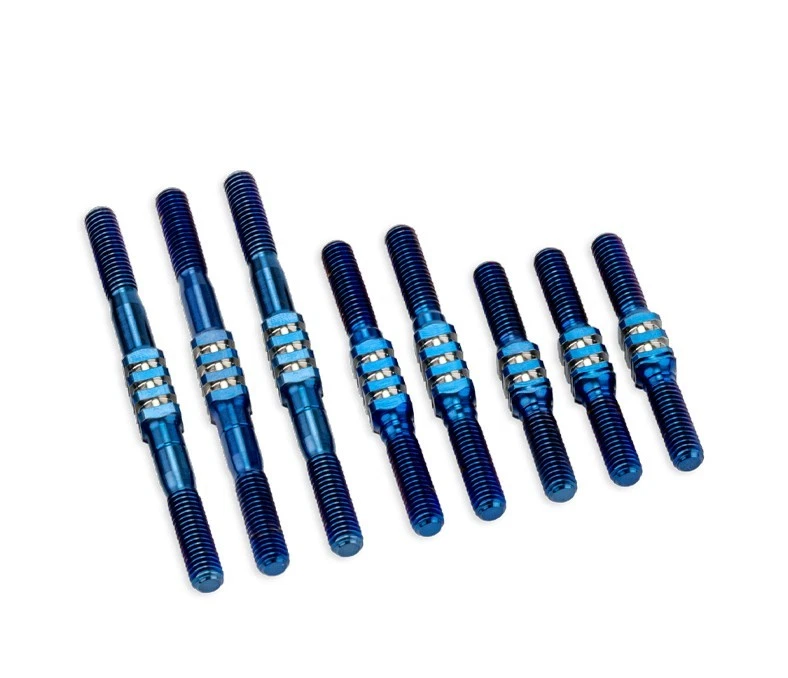 Jconcepts RC10 Classic Fin Titanium Turnbuckle 8pc Set Blue 22281 - Image 1 of 1