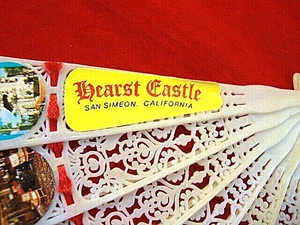 Vintage Souvenir - Hearst Castle - San Simeon CA Kunststoff Lüfter mit 9 separaten Szenen - Bild 1 von 9