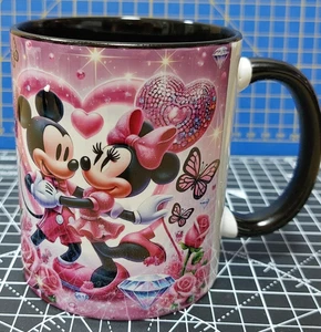 Mickey & Minnie Mouse Rosa Liebe Tasse Disney Romantik Kaffee Tee Tasse Geschenk - Bild 1 von 1