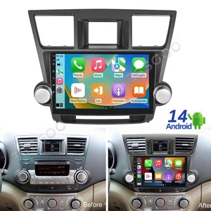 For Toyota Highlander 2008-2013 Car Stereo Radio GPS Radio Android14 Carplay 64G - Imagen 1 de 14