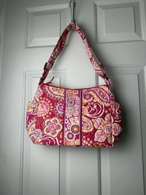 Bolso de hombro Vera Bradley Raspberry Fizz On the Go patrón retirado nuevo sin etiquetas Foto 1 de 4