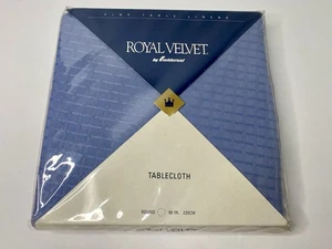 Royal Velvet by Fieldcrest Tablecloth NIP New 90” Blue Round - Picture 1 of 3