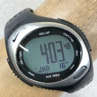 Nike Bowerman Series Hombres WR0127 Deporte Silicona Cuarzo Digital 50mm Reloj 7 3/4" Foto 1 de 4