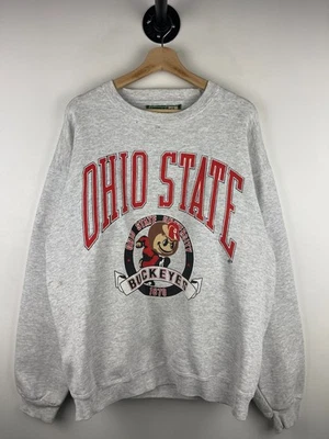 Vintage 90s Ohio State Buckeyes Grey Crewneck Size L - Image 1 of 4