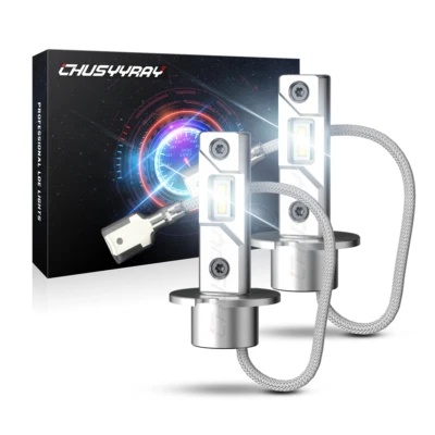 Kit de conversión de bombillas antiniebla LED H3 Canbus súper brillante 6000K blanco 55W Foto 1 de 4