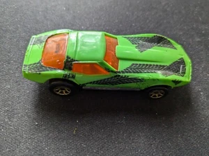 1994 Mattel Hot Wheels Lime Green Corvette w/ Burnt Rubber Tire Marks - Picture 1 of 6