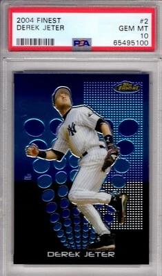 2004 Finest Derek Jeter PSA 10 GEM MINT # 2 - Image 1 of 2
