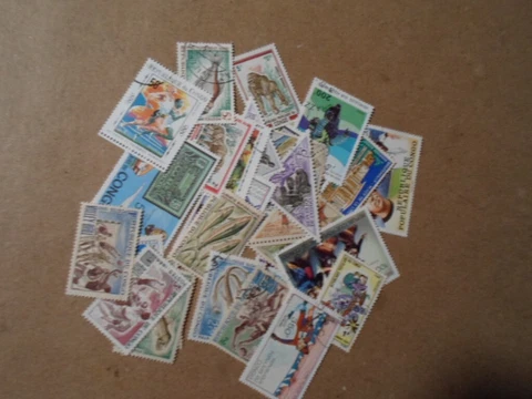 Collection lot 30 different stamps of the People's Republic of the Congo Cover