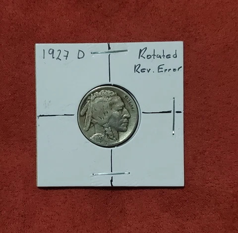 1927 D BUFFALO NICKEL ROTATIONAL ERROR- LOW MINTAGE 5 M.-SCARCE🔥 Cover