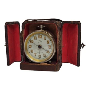 1920’s French charming alarm clock L.P in his case - Picture 1 of 7