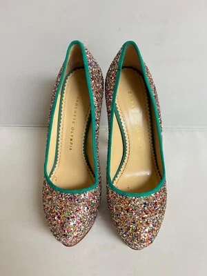 Zapatos de salón Charlotte Olympia para mujer con plataforma brillante multicolor talla 37 regreso a casa Foto 1 de 4