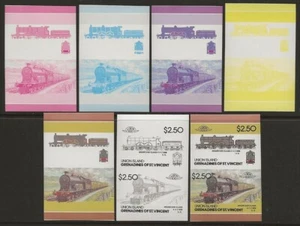 St. Vincent Grenadines - Union Islands Train #57 Progr. Color Trial Proofs VF-NH - Picture 1 of 1